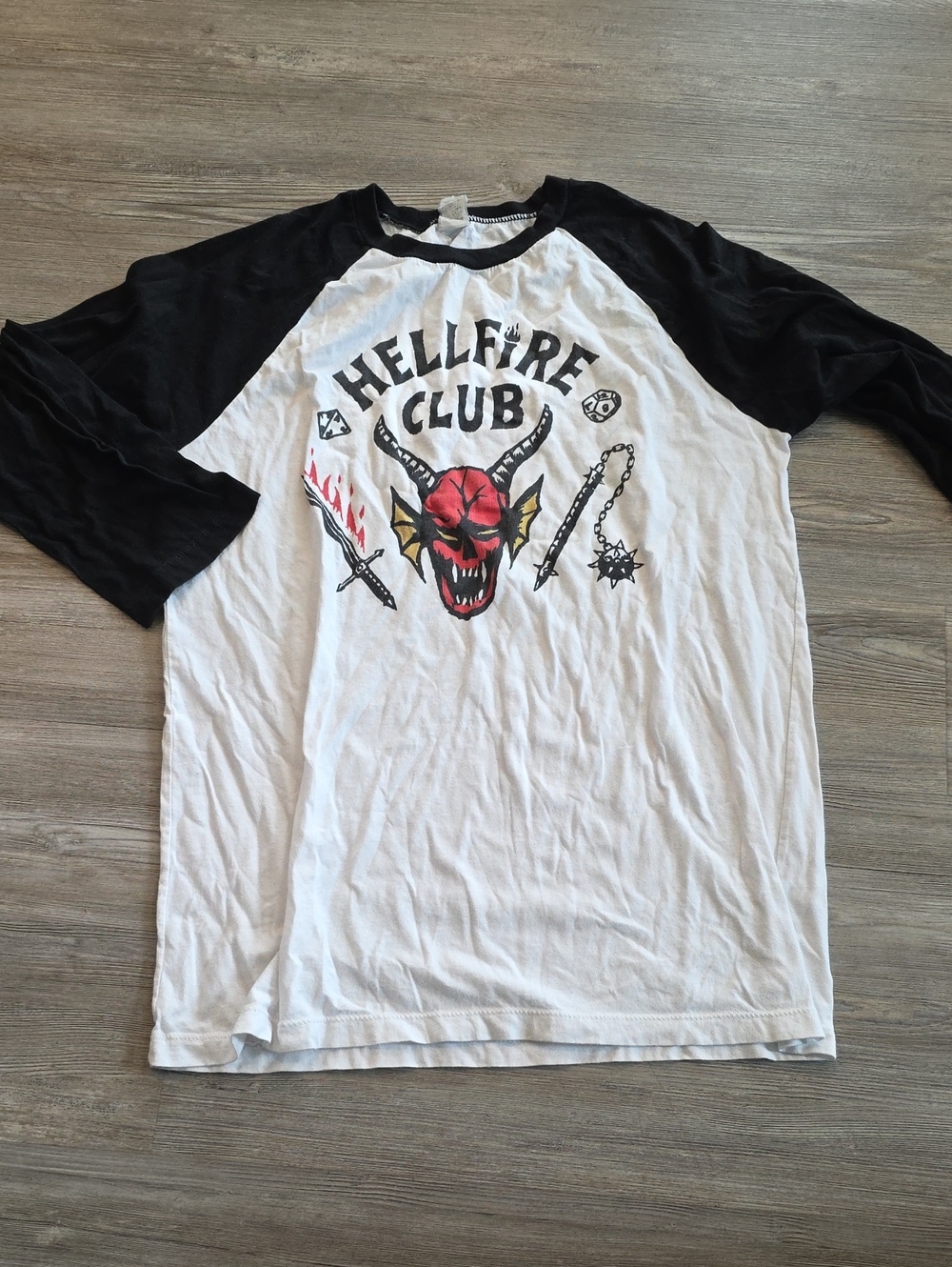 Hellfire Club Raglan 3/4 Sleeve Tee